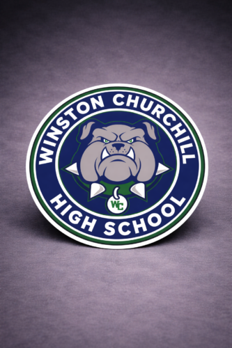 Bulldog Badge Car Magnet