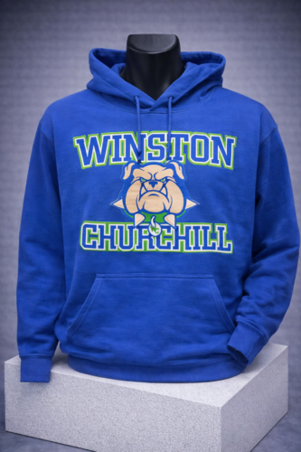 HOODED SWEATSHIRT - original logo with bulldog